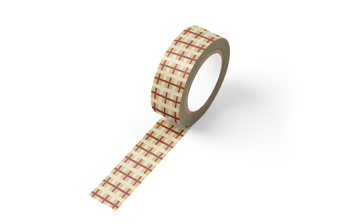 Red & Yellow Plaid Washi Tape - Image 2