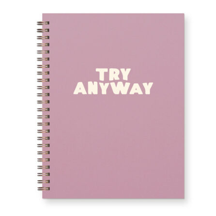 Try Anyway Journal : Lined Notebook