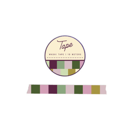 Green & Purple Block Washi Tape