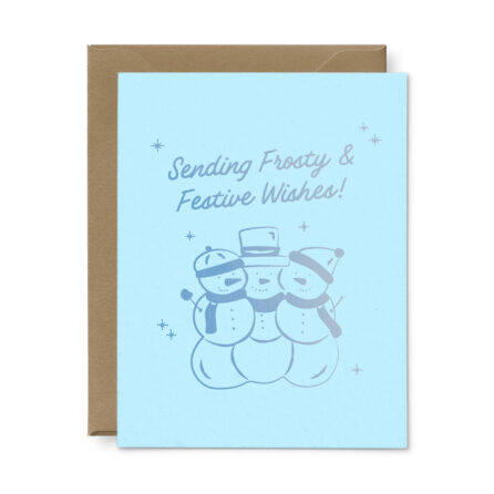 Frosty and Festive Snowmen Holiday Greeting Card
