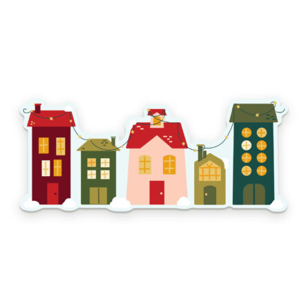 Christmas Village Holiday Sticker