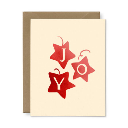 Joy Stars Christmas Holiday Greeting Card