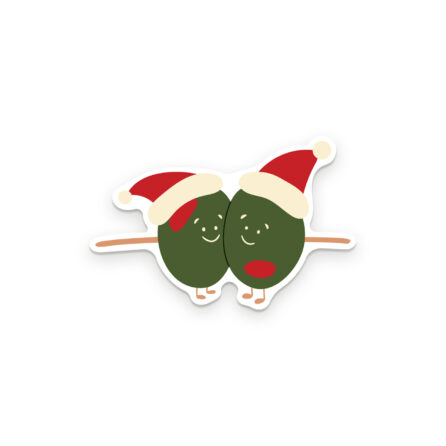 Santa Hat Olive Friends Sticker