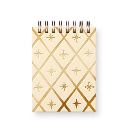 Snowflake Argyle Pattern Holiday Mini Jotter Notebook