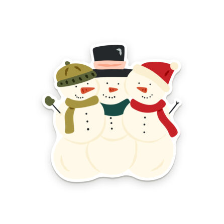 Snowmen Friends Holiday Sticker