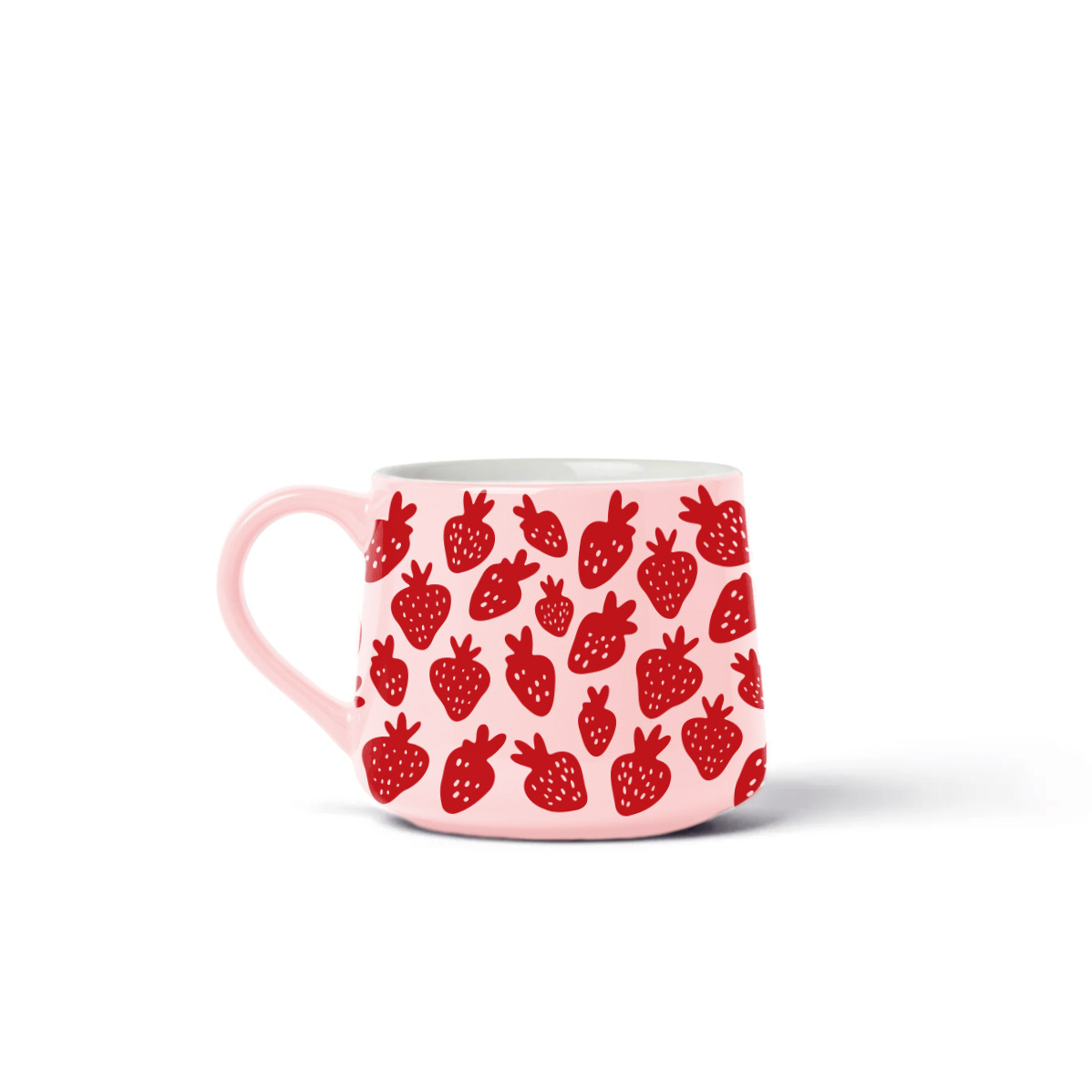 Strawberry Pattern Ceramic Coffee Mug - Image 2