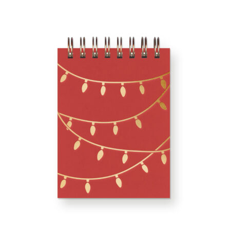 String Light Pattern Holiday Mini Jotter Notebook