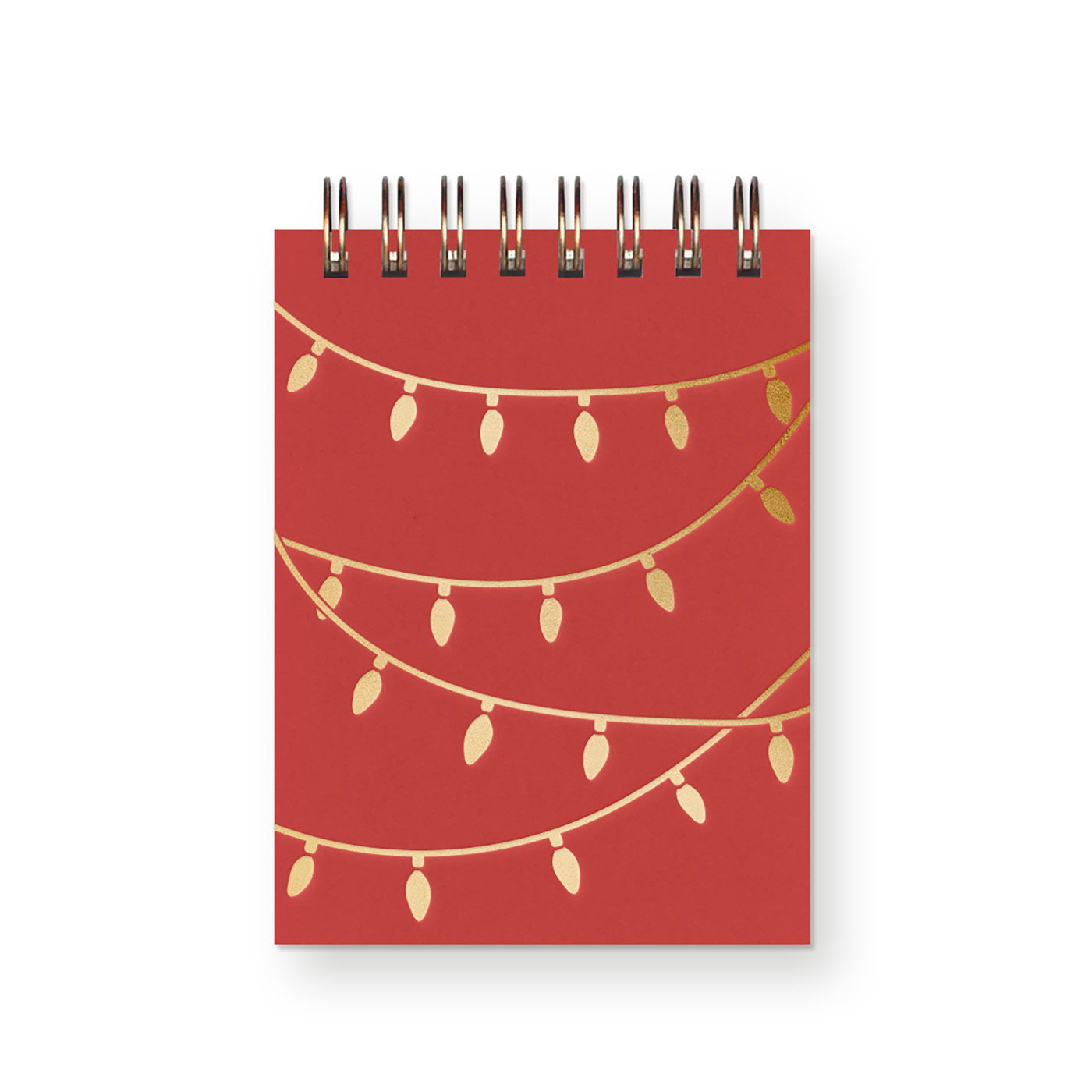 String Light Pattern Holiday Mini Jotter Notebook